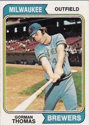 1974 Topps Baseball Cards      288     Gorman Thomas RC